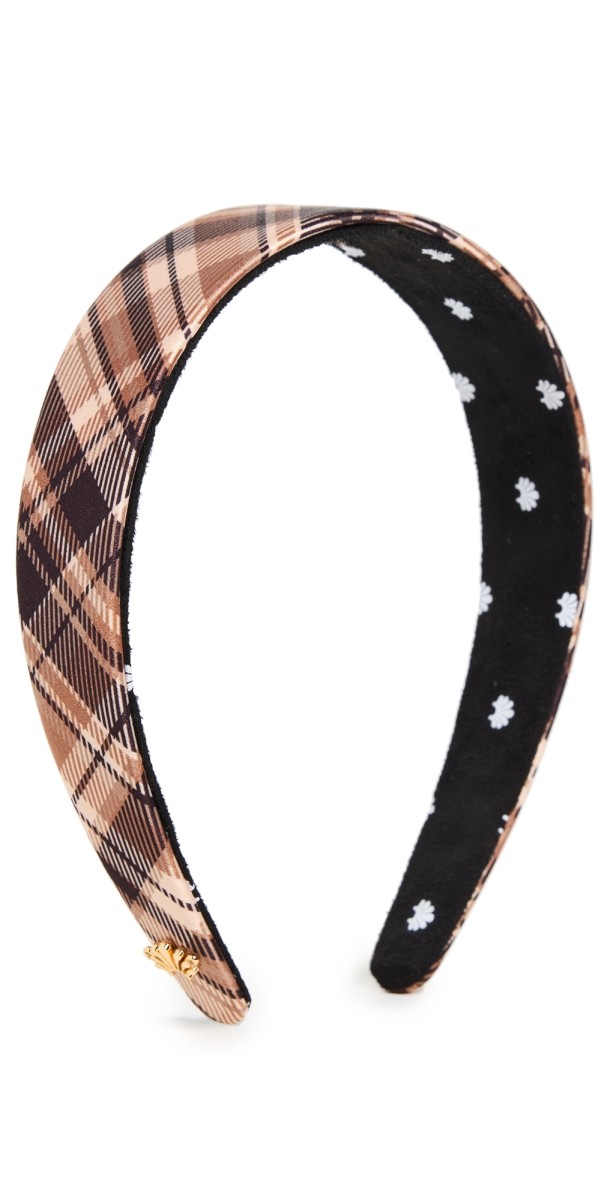 Lele Sadoughi Printed Bessette Headband Plaid