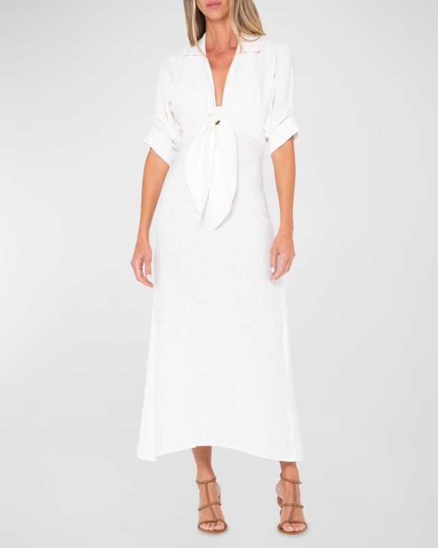 Chiara Linen Midi Dress