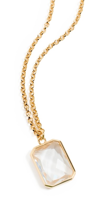Lele Sadoughi Gem Pendant Necklace Crystal