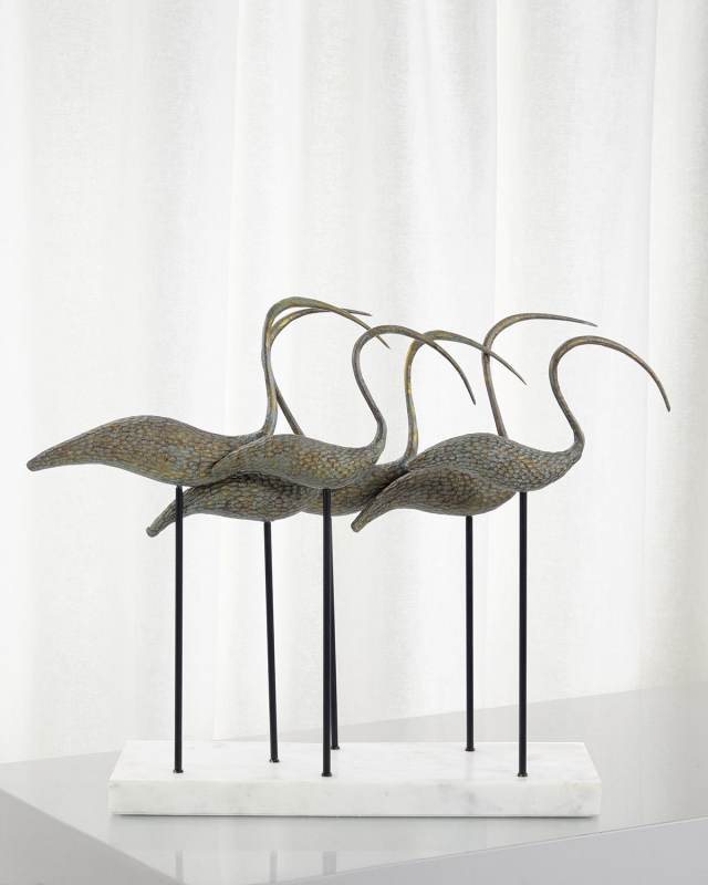 Ibis Verdigris Sculpture
