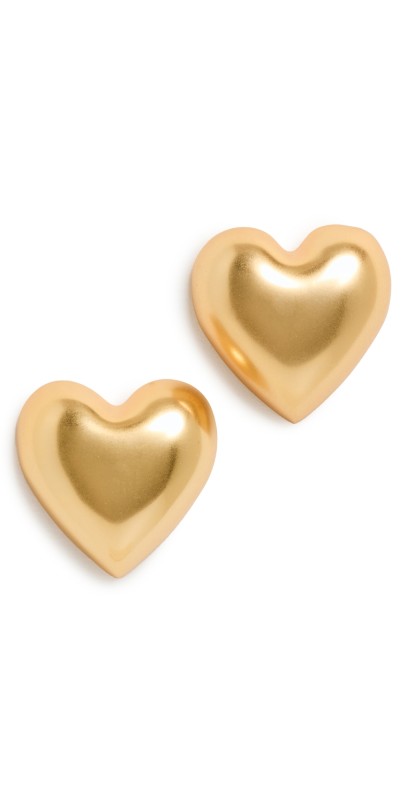 Roxanne Assoulin The Puffy Heart Gold Stud Earrings Gold