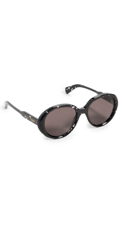 Chloe Gayia Sunglasses Black-Black-Grey