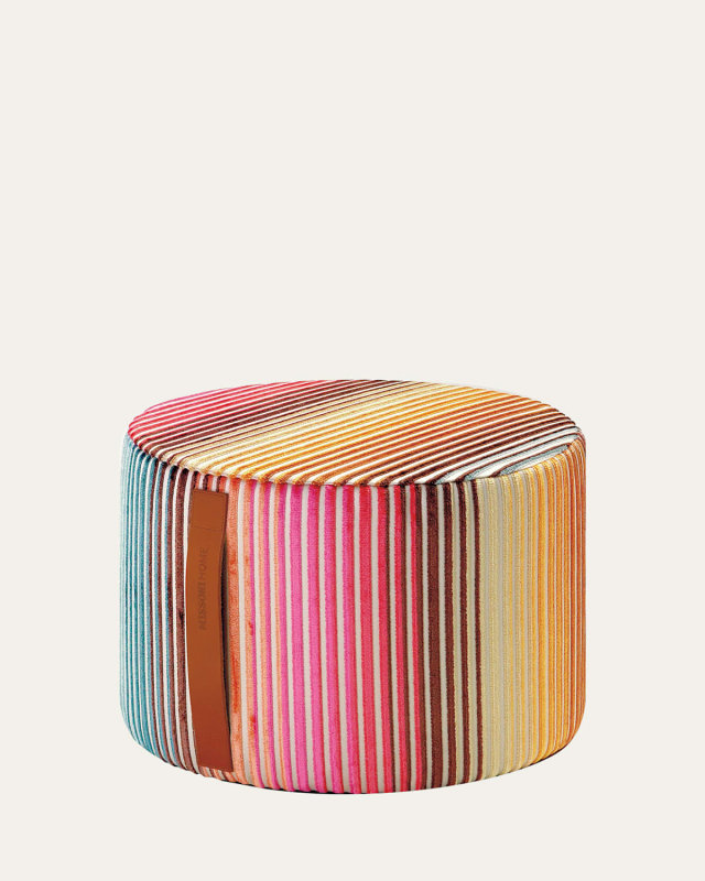 Jacaranda Cylindrical Pouf