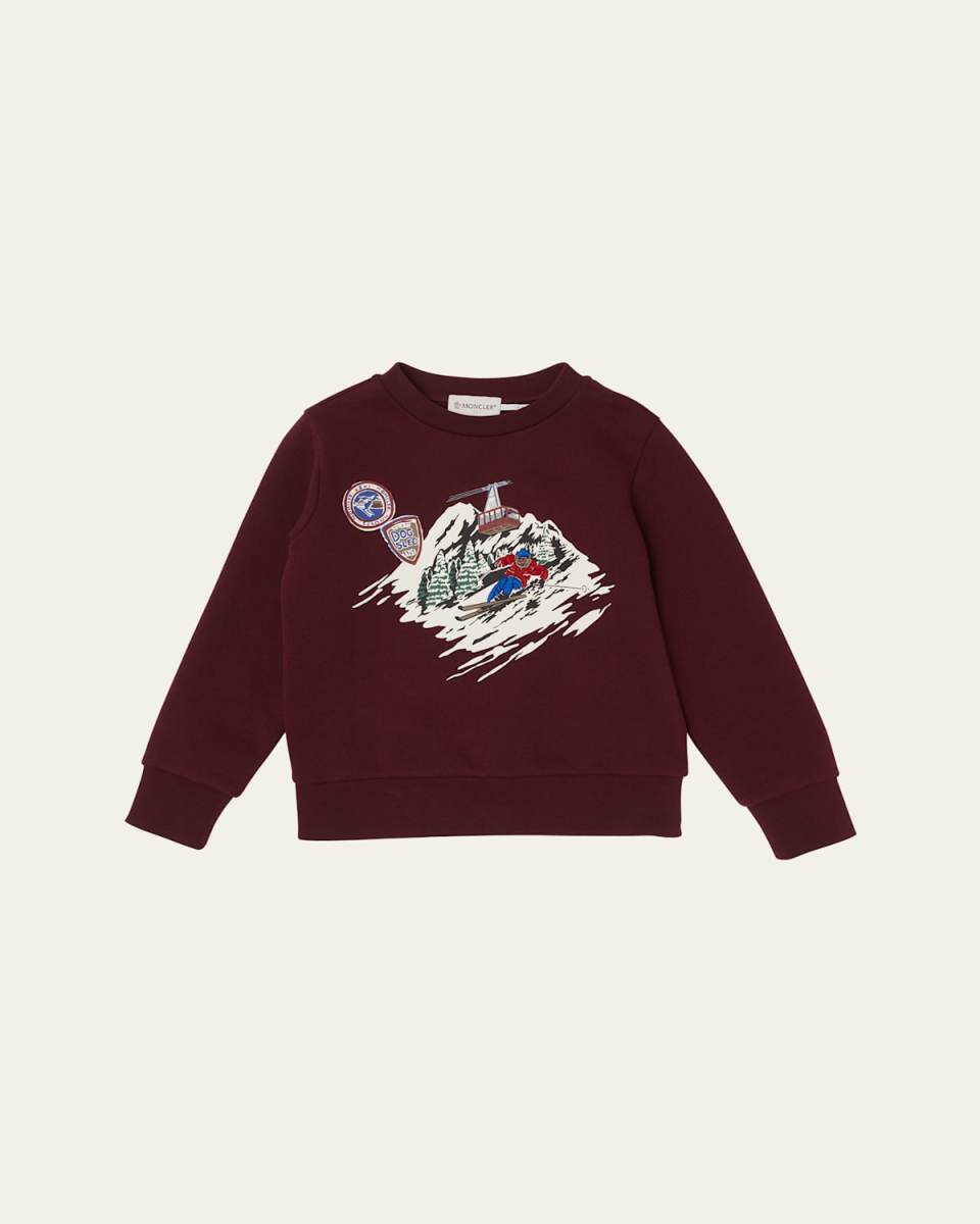 Boy's Graphic Skii Sweatshirt, Size 4-