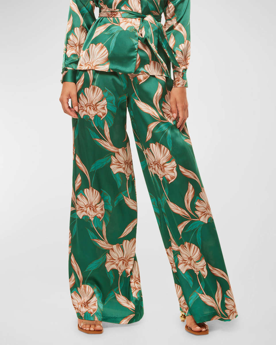 Filippa Relaxed Wide-Leg Floral Pants