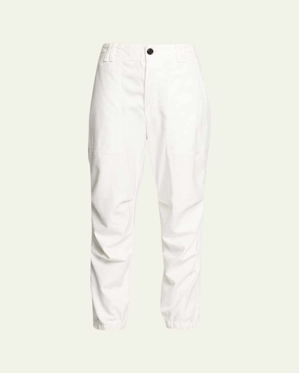 Agnit Sateen Cropped Utility Trousers