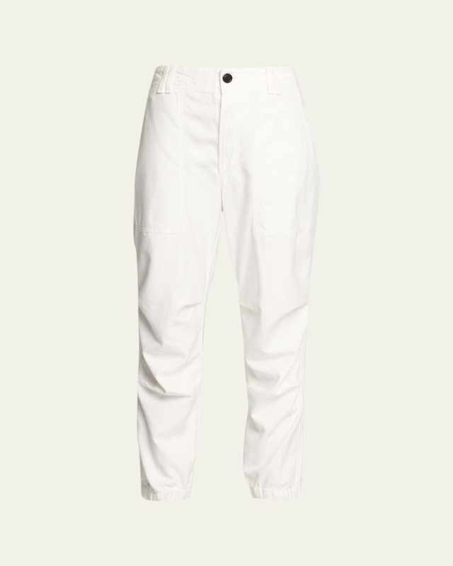 Agnit Sateen Cropped Utility Trousers