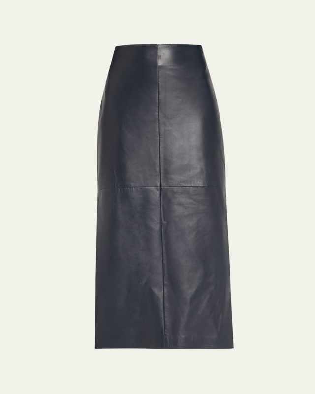 Leather Midi Skirt