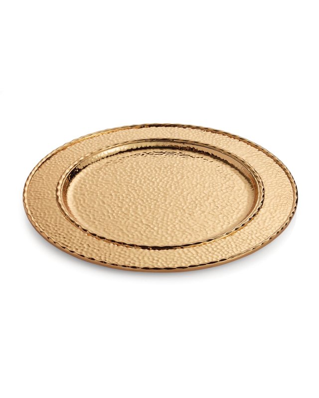 Hammertone Goldtone Charger