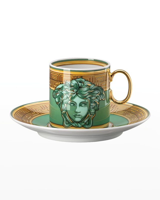 Medusa Amplified Green Coin AD Cup and Saucer