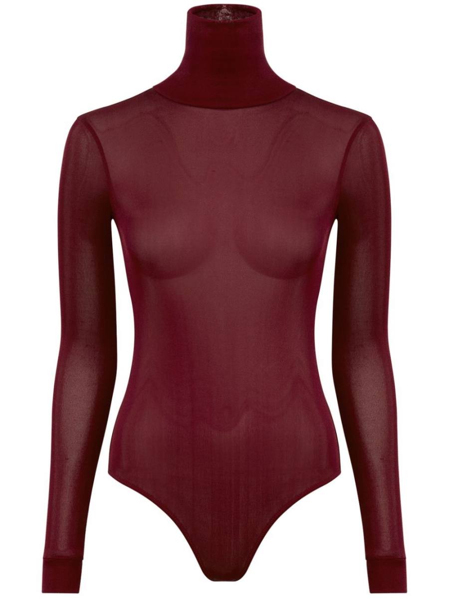 high-neck bodysuit