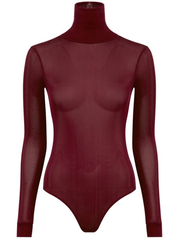 high-neck bodysuit
