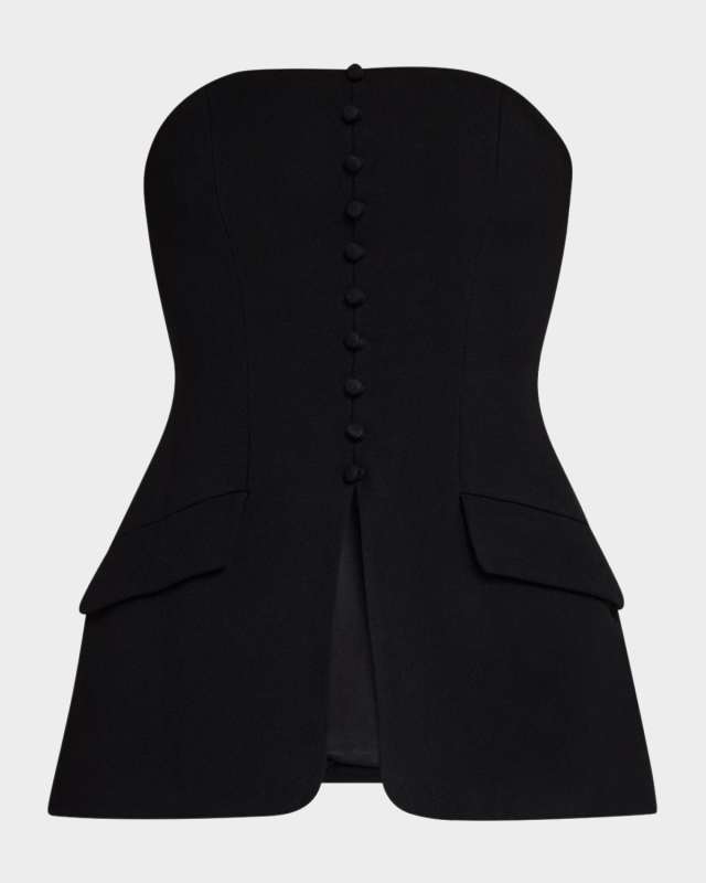 Marais Strapless Button Top