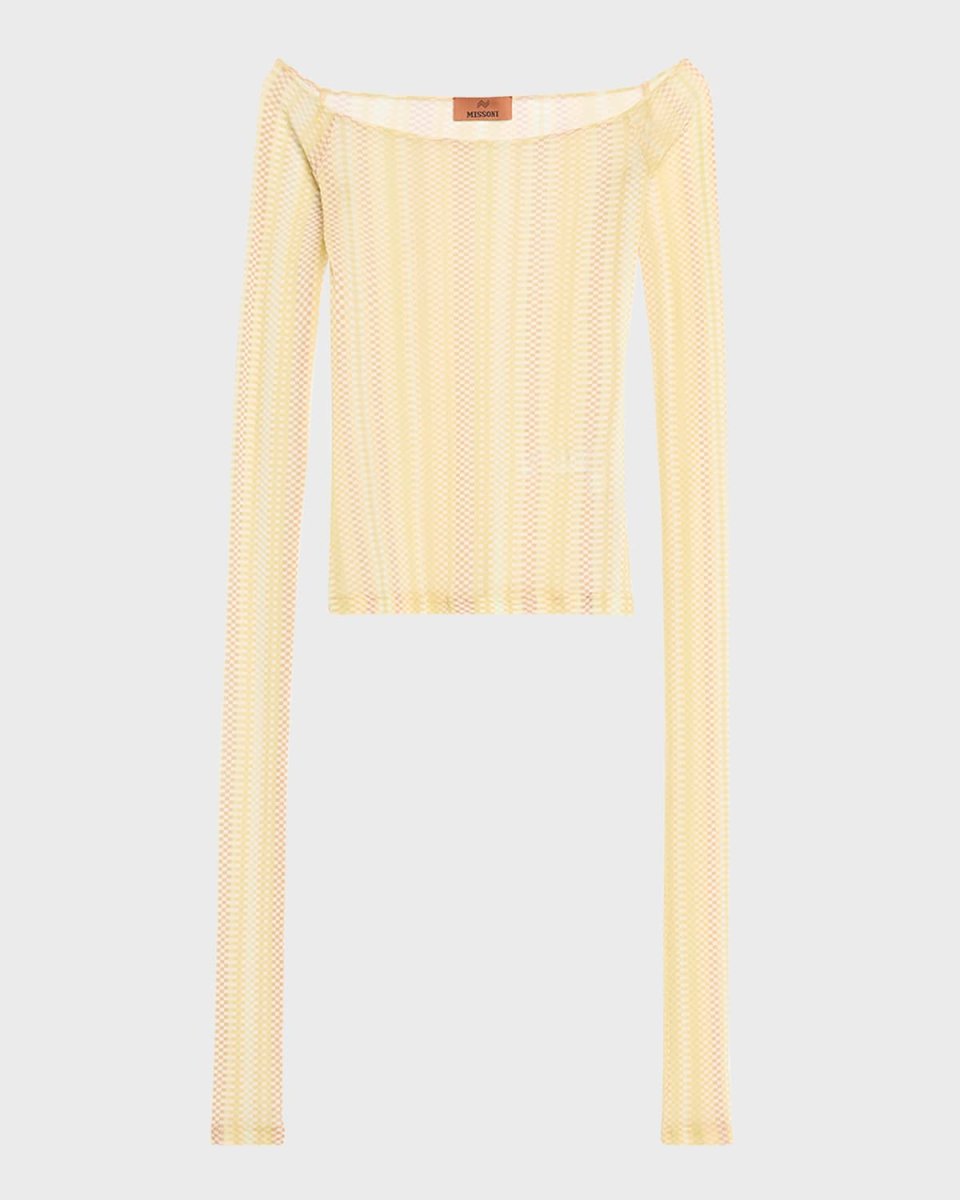 Checkered Off-Shoulder Top