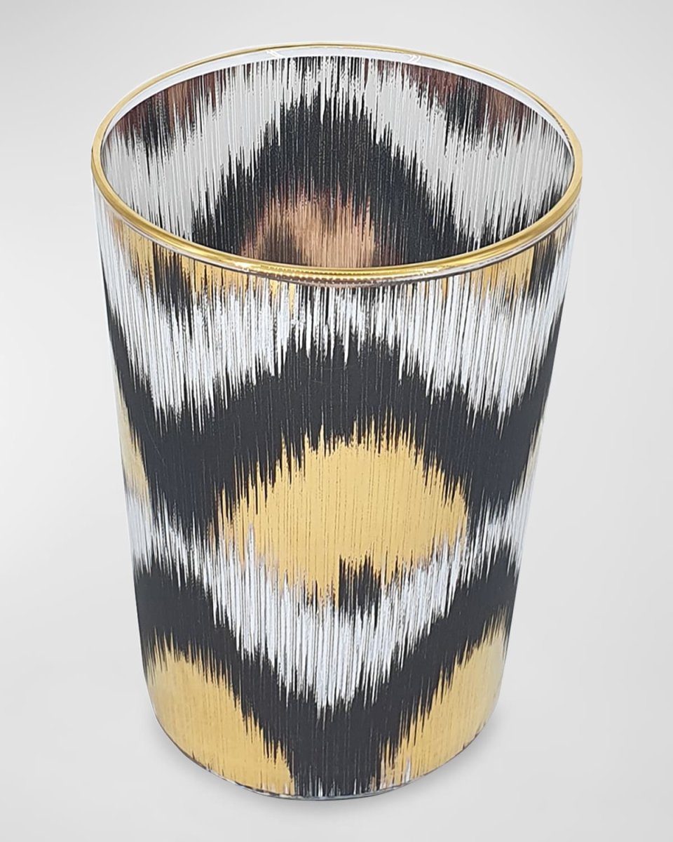 Ikat Gold Water Glasses, Set of 4