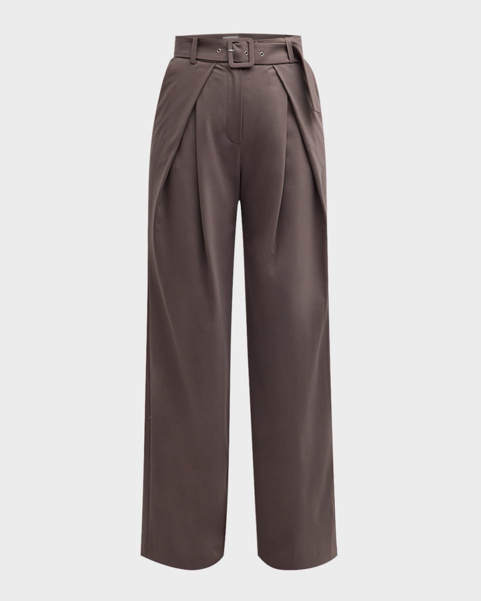 High-Rise Pleated Trousers
