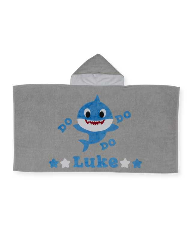 Personalized Baby Shark Hooded Towel