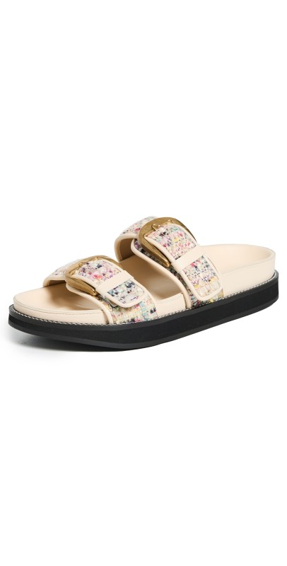 Wandler Pia Slippers Cream Tweed