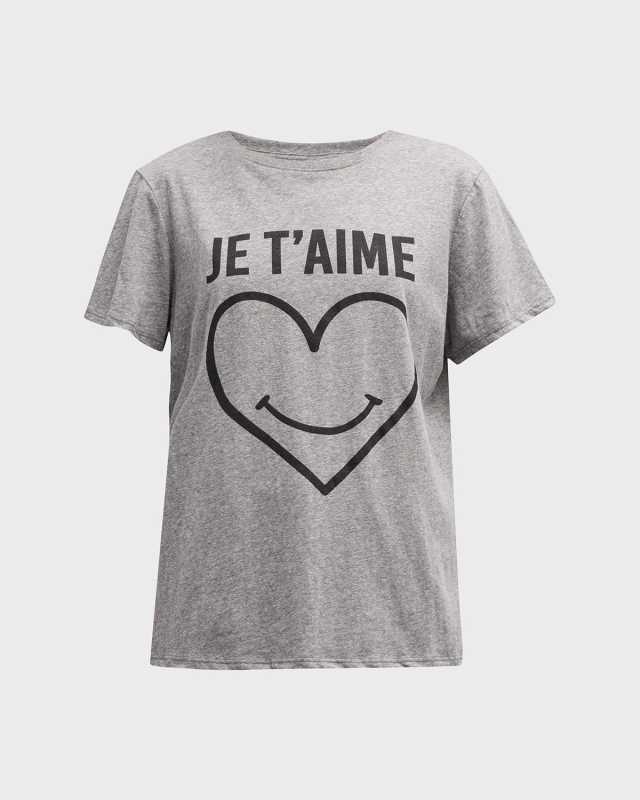 Smiling Heart Heathered Graphic T-Shirt