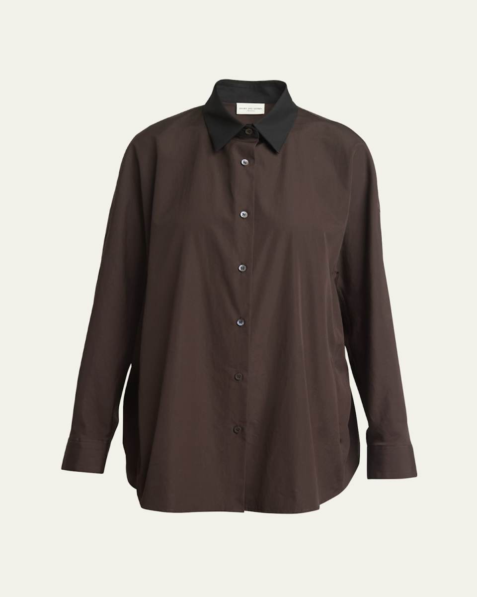 Casio Bicolor Oversized Button Down Top