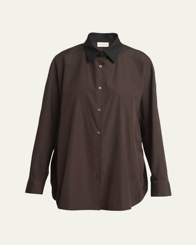 Casio Bicolor Oversized Button Down Top