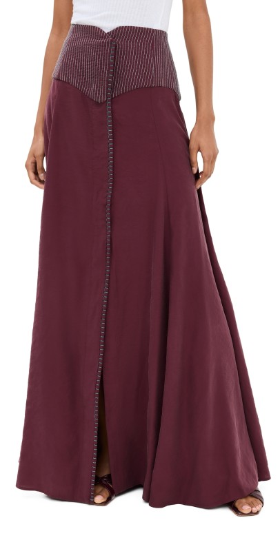 Silvia Tcherassi Modena Skirt Burgundy