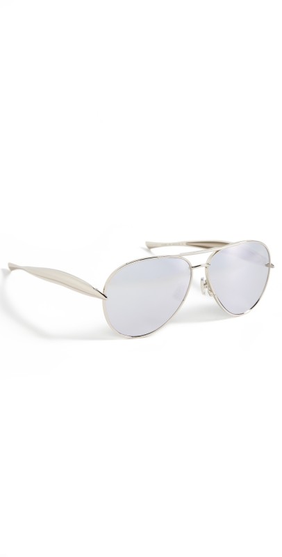 Bottega Veneta Sardine Sunglasses Silver-Silver-Silver