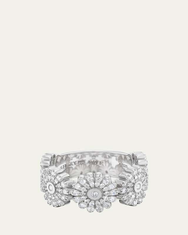 Pave Diamond Daisy Band