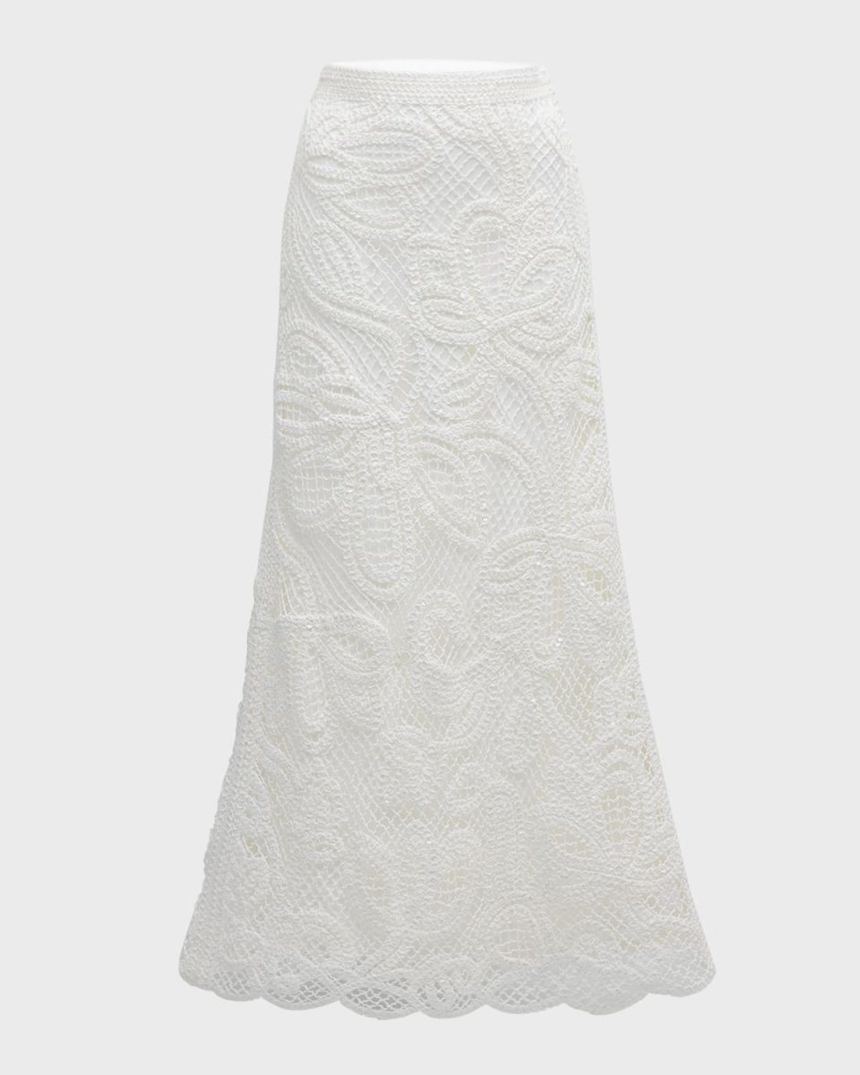 Rachael Sequin Lace Maxi Skirt