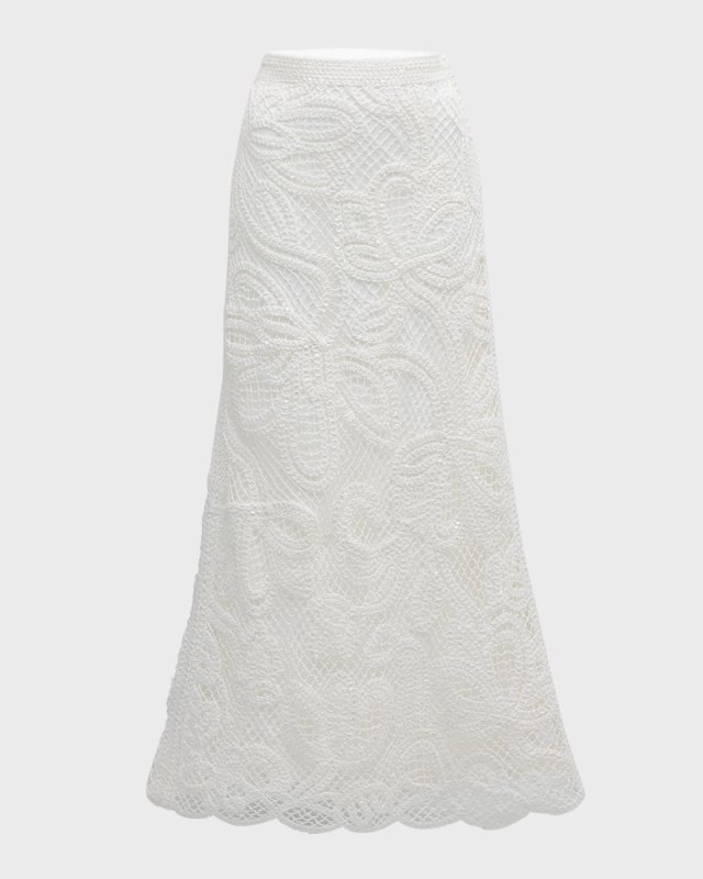 Rachael Sequin Lace Maxi Skirt