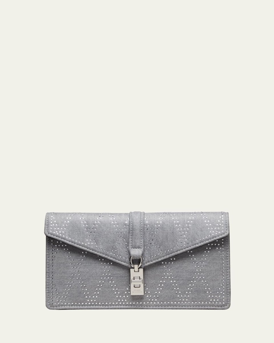 Milan Envelope Crystal Clutch Bag