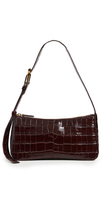 Madewell The Sculptural-Buckle Shoulder Bag Chocolate Rais