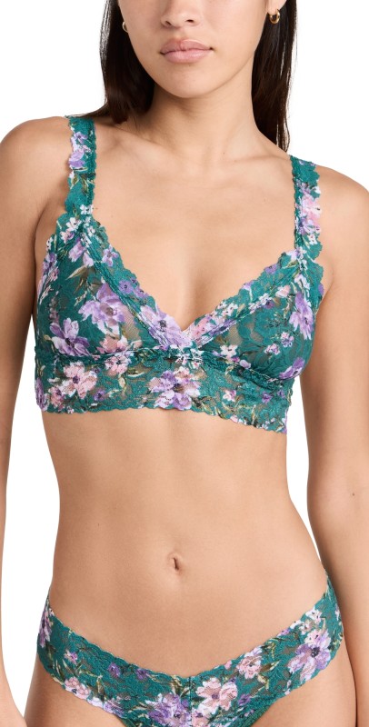 Hanky Panky Flowers in Your Hair Bralette Green