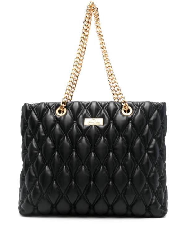 diamond-quilted shoulder bag