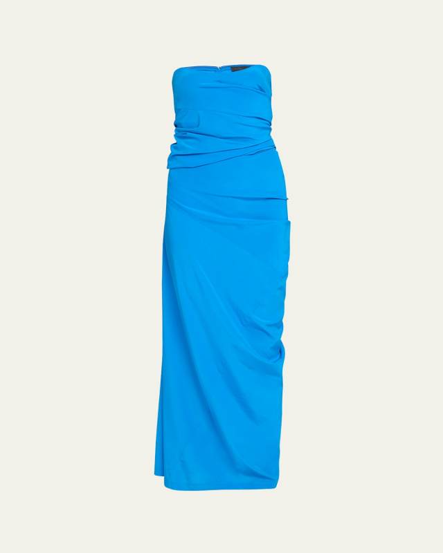 Odette Strapless Silk-Blend Cocktail Dress