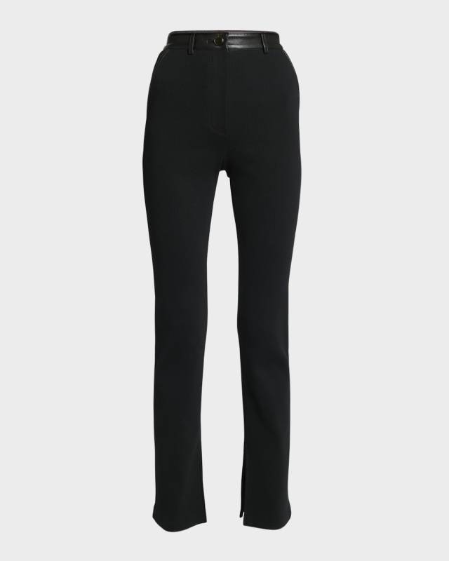 Mykas Straight Split-Hem Pants