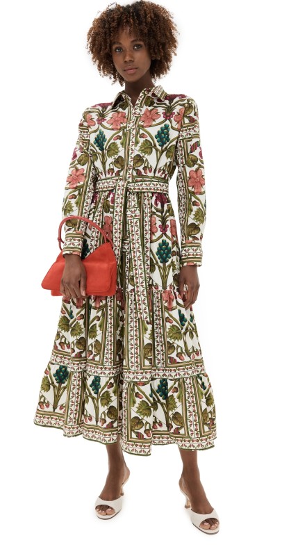 Lug Von Siga Macy Dress Off White Multicolor Print