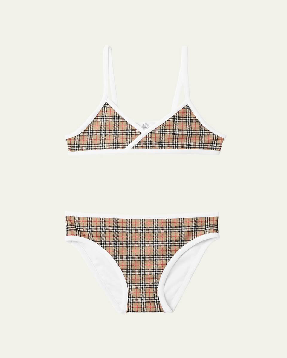Girl's Crosby Micro Vintage Check Bikini Set, Size 4-1