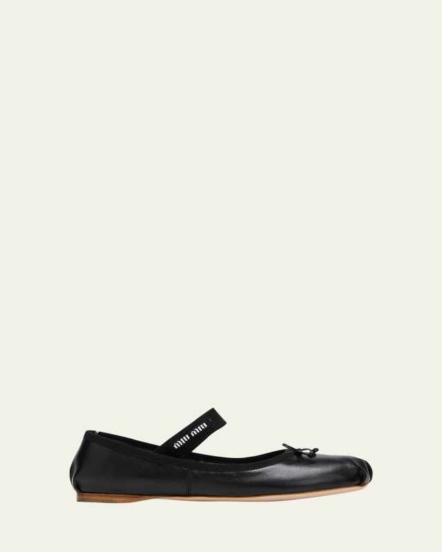Leather Ballerina Flats