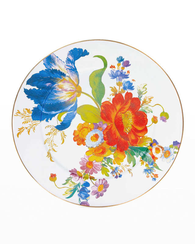 Flower Market Serving Platter, White