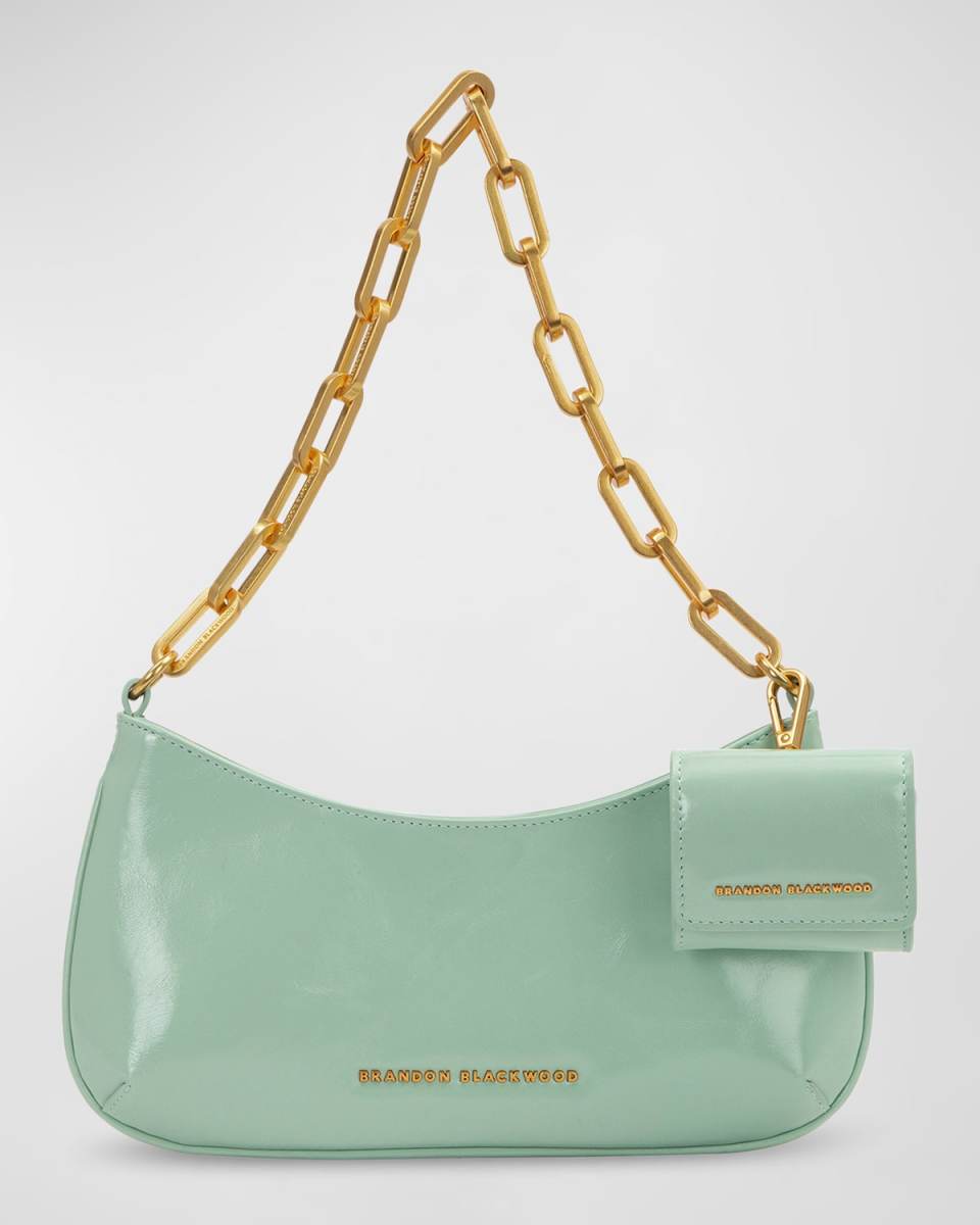 Jacqueline Patent Leather Chain Shoulder Bag
