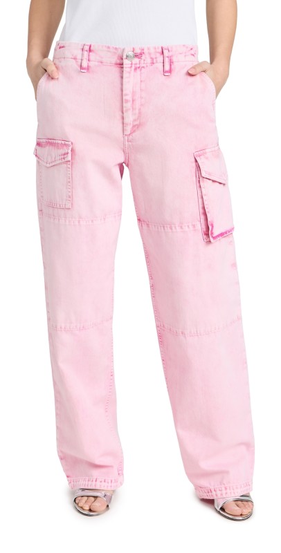 rag & bone Nora Cargo Pants Pink Acid