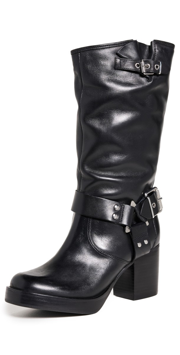 Schutz Kiara Block Boots Black