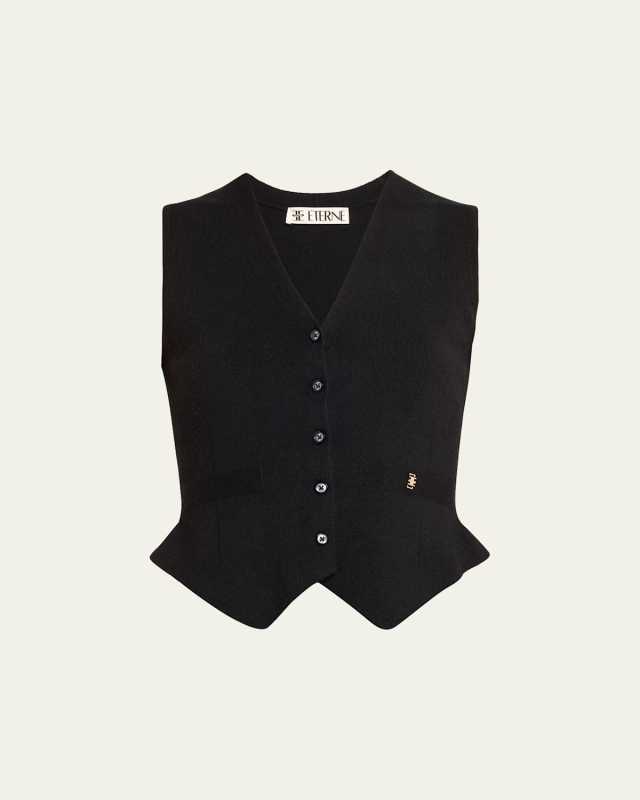 Paige Cashmere Slim Crop Vest