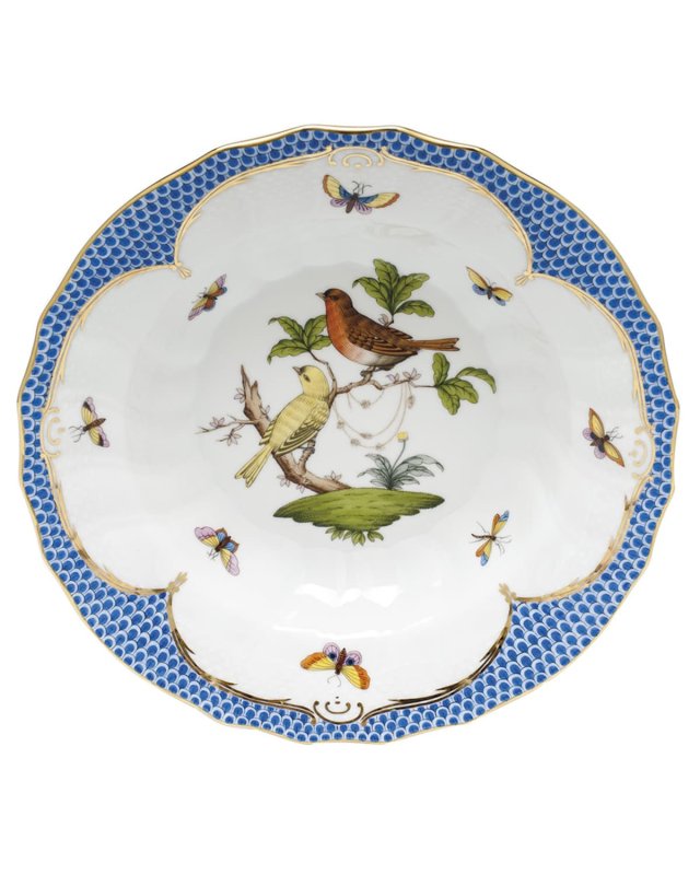 Rothschild Blue Motif 06 Rim Soup Bowl