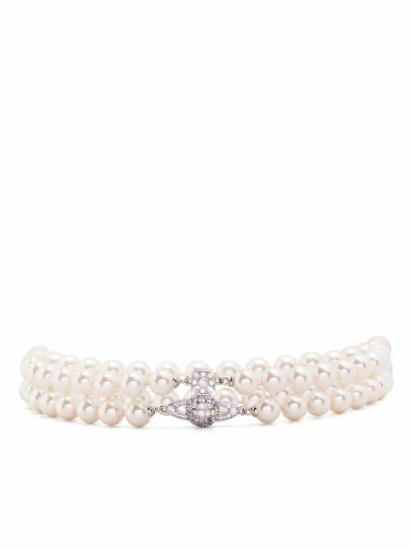Orb pearl double-row choker