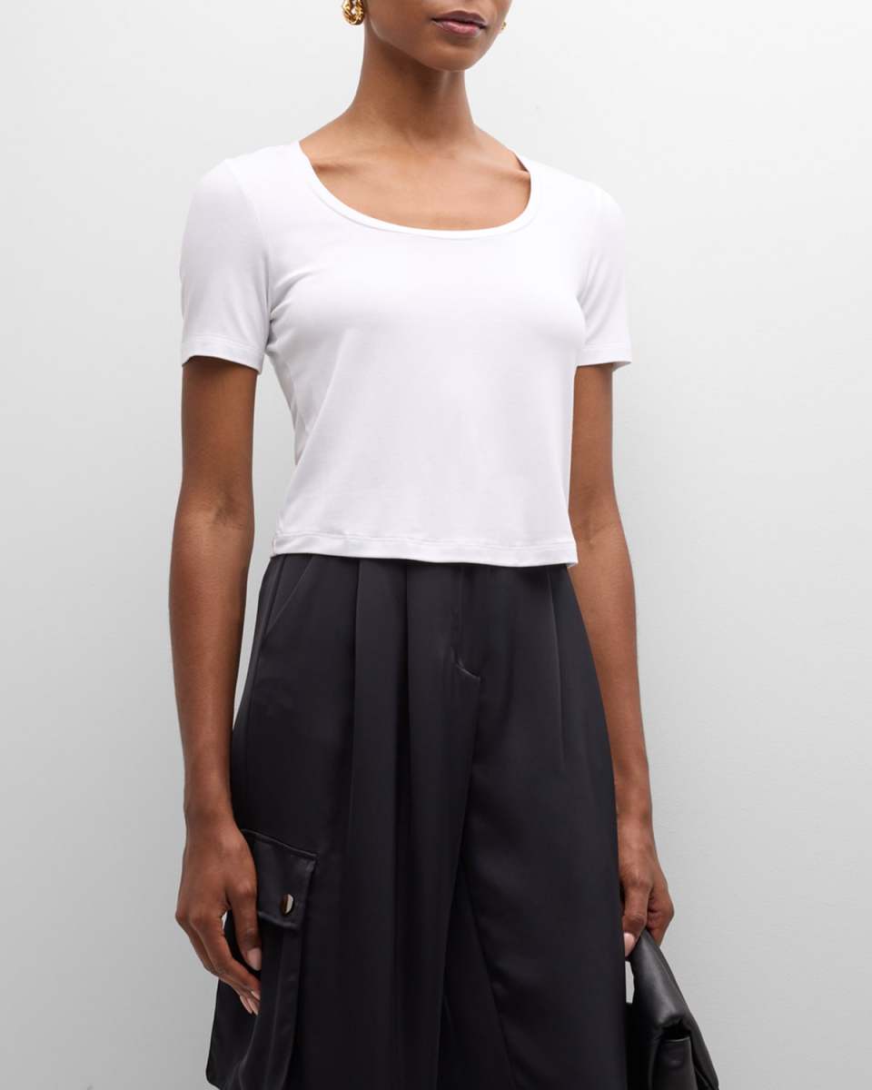 Dana Scoop-Neck Cropped T