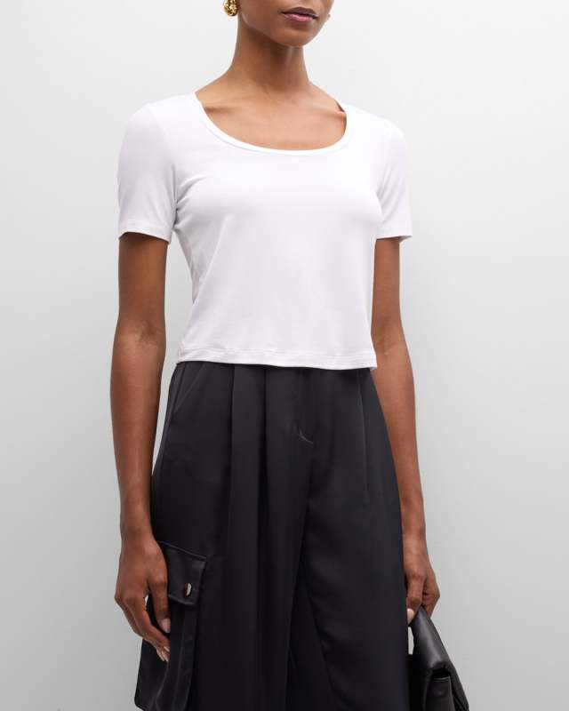 Dana Scoop-Neck Cropped T