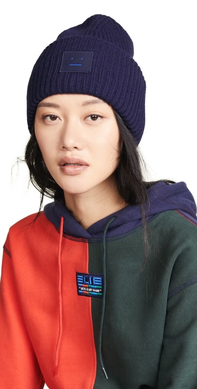 Acne Studios Pansy L Face Hat Navy