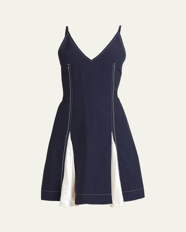 Godet Paneled Mini Dress